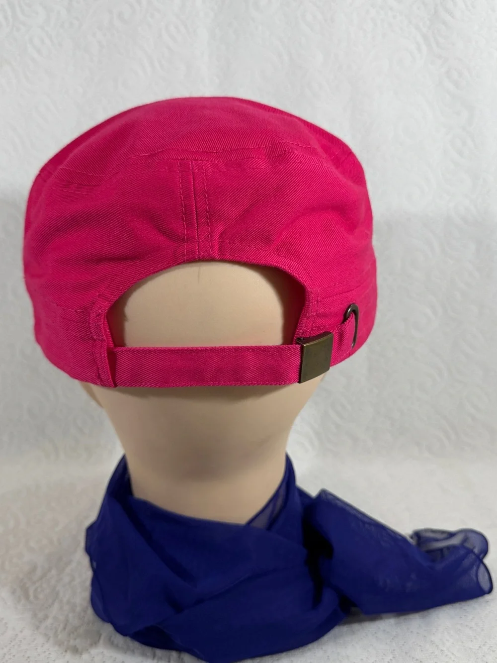 New With Tag Women Pink Fleur-de-Lis Embellished Cap